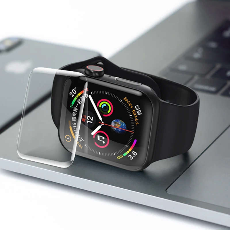 Полная защитная пленка для Apple watch 5 4 защита экрана 3D чехол 42 мм 44 40 38 iwatch 3 2 1 мягкая