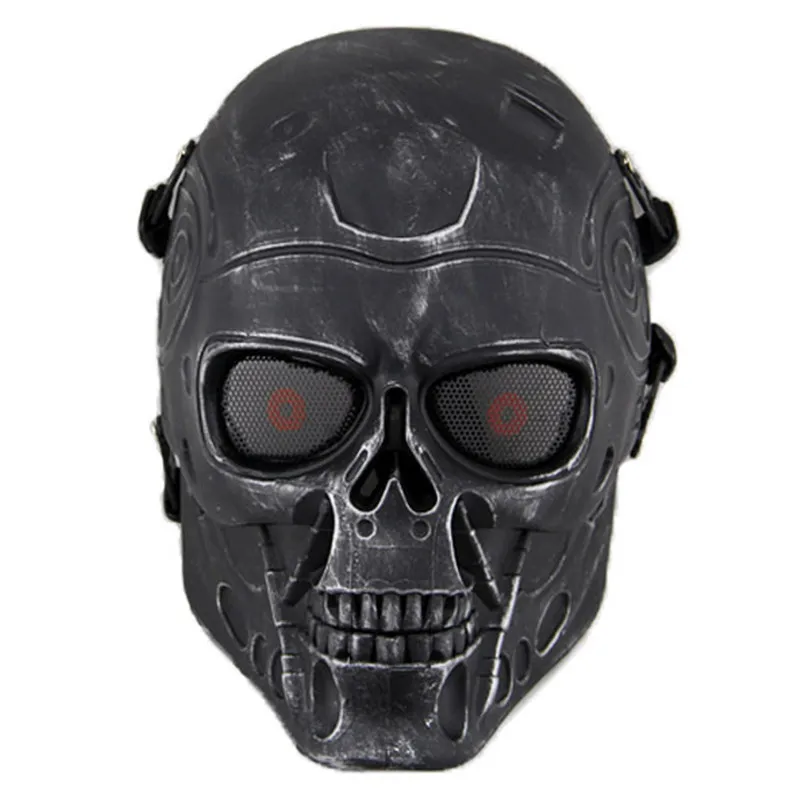 Тактическая Маска Terminator T800 с черепом сетка для страйкбола аксессуары военных игр