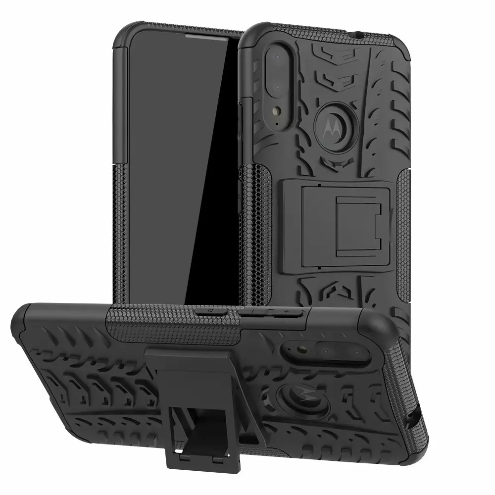 

200pcs/lot 2 in 1 Comb Armor Hybrid back phoen cases Case For Moto one macro G8 G7 G6 E6 E5 Z4 Power Play plus