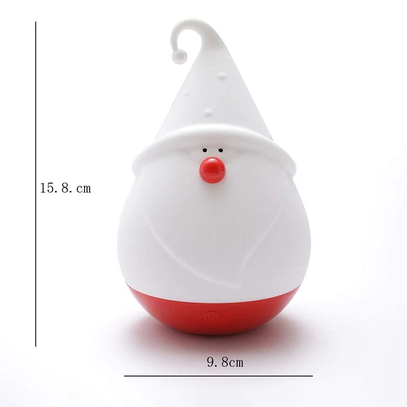 

Night Light Silicone Santa Claus USB Rechargeable Sleeping Toy Multi-Function Ambient Light For Kids Home Garden Party Decor