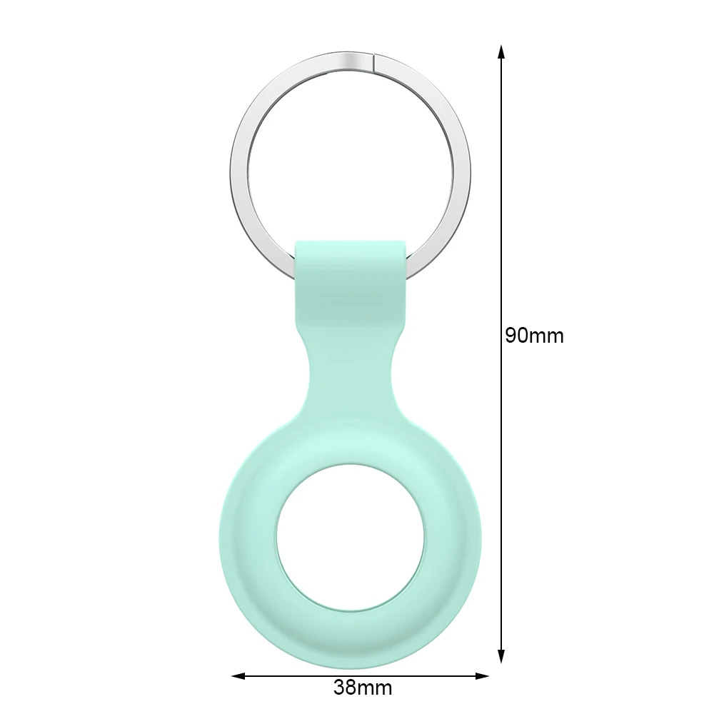 

Silicone Protective Case Locator Full Protection Shell with Metal Ring Soft Tracker Cover For Apple Airtags Tracking Device
