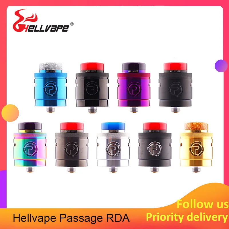 Vape tank Hellvape Passage RDA Tank 24 мм электронная сигарета атомайзер 2 пост с 510 BF Squonk Pin для