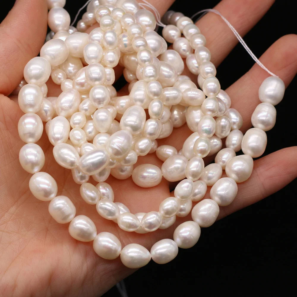 

Wholesale AA Natural Freshwater Pearls Beads White Punch Pearl Loose Beads for Women DIY Necklace Bracelet Jewelry Making 13''