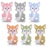 kovict 510pcs fox baby silicone teether food grade silicone pendents diy pacifier chain accessories baby molar toys
