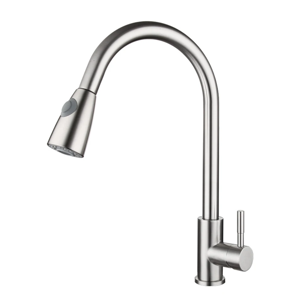 

43cm Pull-out Stainless Steel Faucets Household Polishing Rotate Mixer Tap Multifunction Water Tap Kitchen Faucet