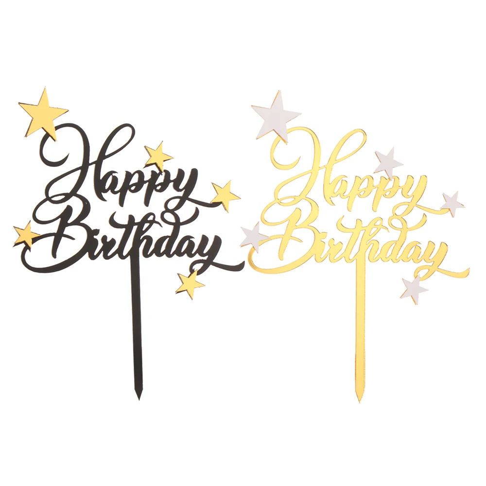 1 шт. топпер для торта С Днем Рождения акриловая вставка декоративные вечерние