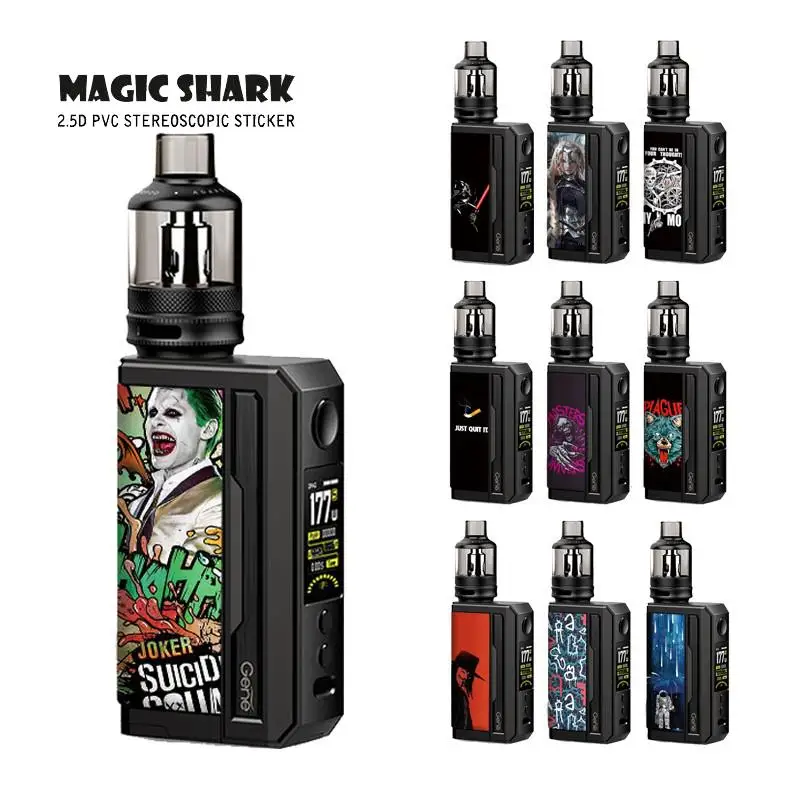 Волшебная Акула 2021 модная матовая стерео наклейка покрытие пленка для Voopoo Drag3 Drag 3
