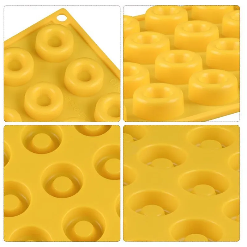 18 Cavity Silicone Donuts Mold Bakeware 24 Cells Mini Chocolate Biscuit Cake Baking Dessert Jelly Pastry Tools Color Random | Дом и сад