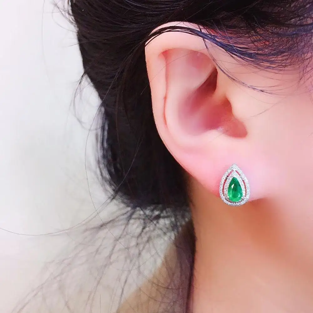 Серьги женские из белого золота с перьями и бриллиантами 0.897ct|Серьги-подвески| |