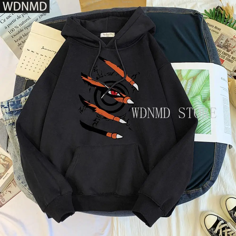 

Mens Hoodie Sweatshirt Harajuku Anime Clothes Kurama Ninjutsu Print Streetwear Hoodies Fashion Casual Loose Oversized Hoodies