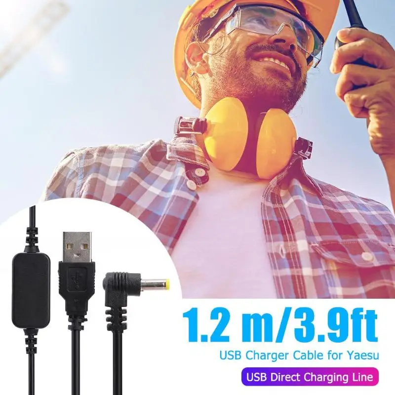 1,2 м USB Зарядное устройство кабель Батарея зарядный кабель для Yaesu VX-6R VX7R FT60R VX-150 VX-170 VX-177 FT-60R VXA-710