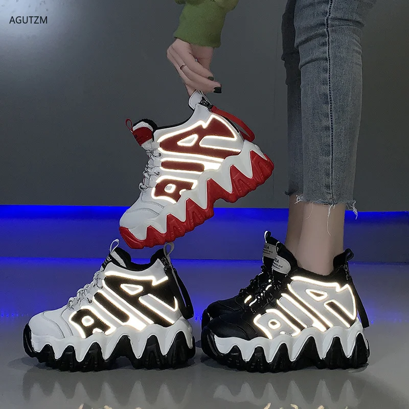 

Women Height Increasing Sneakers Woman Zipper Shoes Ladies Wedge Shoes Platform Chunky Shoes Women Tenis Femme Footwear h113
