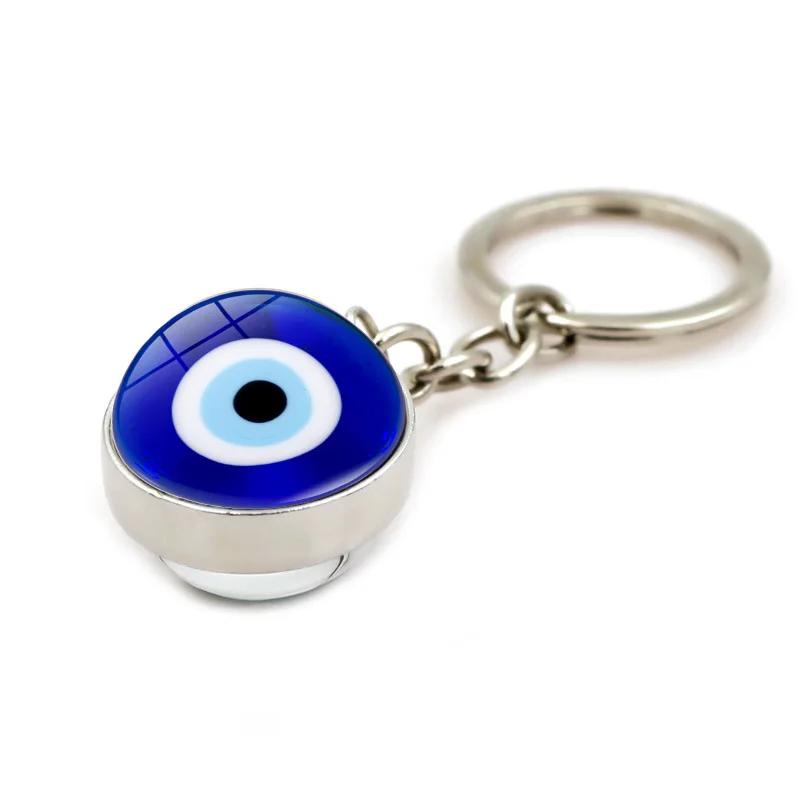 Брелки с изображением сглаза Подвески двухсторонний стеклянный шар брелок для