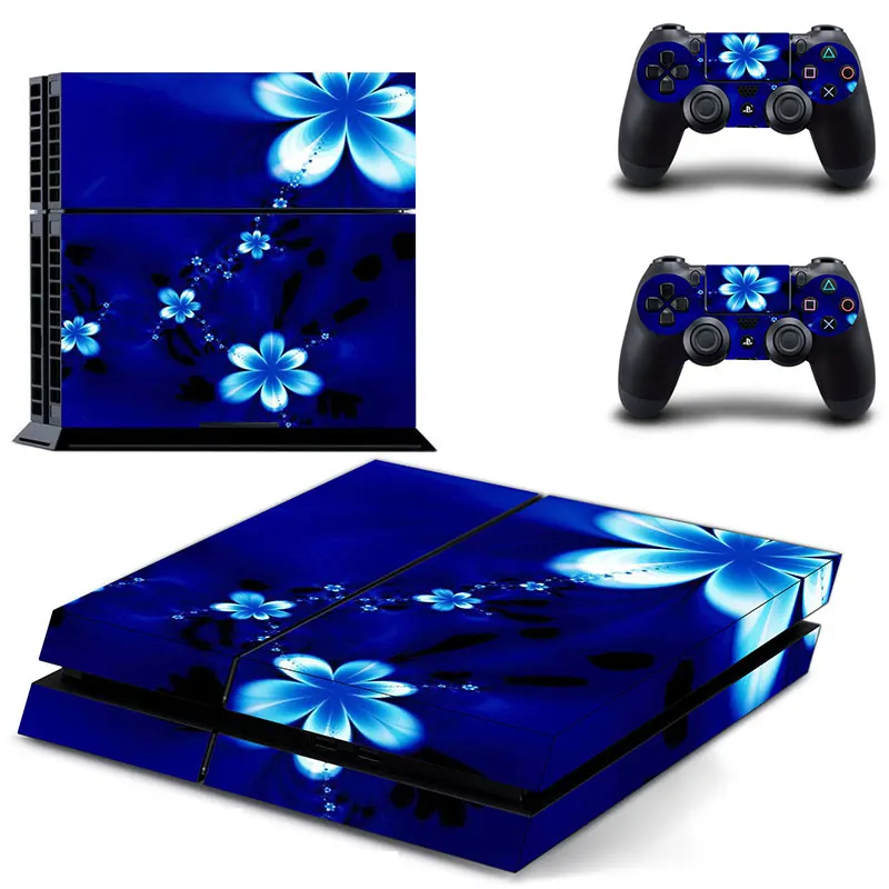 

Наклейка в цветочек для консоли Playstation 4 и 2 контроллера, стиль 5