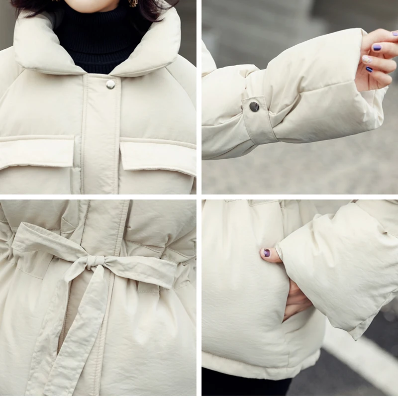 Зимняя женская стеганая куртка женские стеганые куртки Теплая повязка белое
