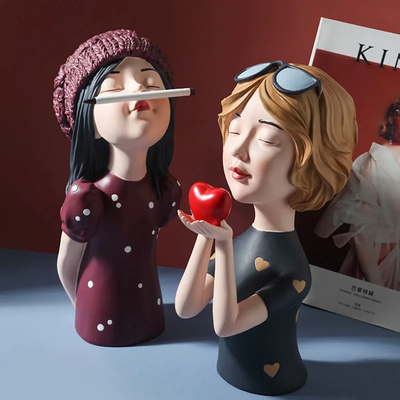 Простое искусственное украшение поделки домашний винный шкаф Love Girl подарок на