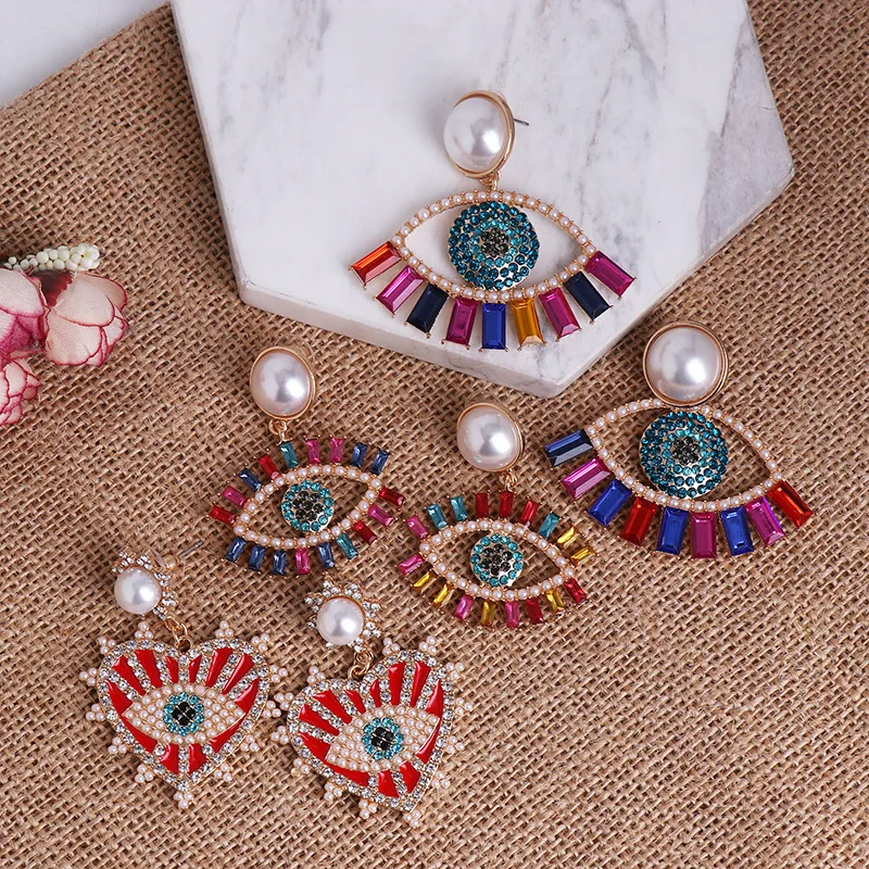 Earrings 2021 Trend Personalized Alloy Earrings Jewelry Fashion Temperament Pendant Earrings Creative Eye Earrings Women