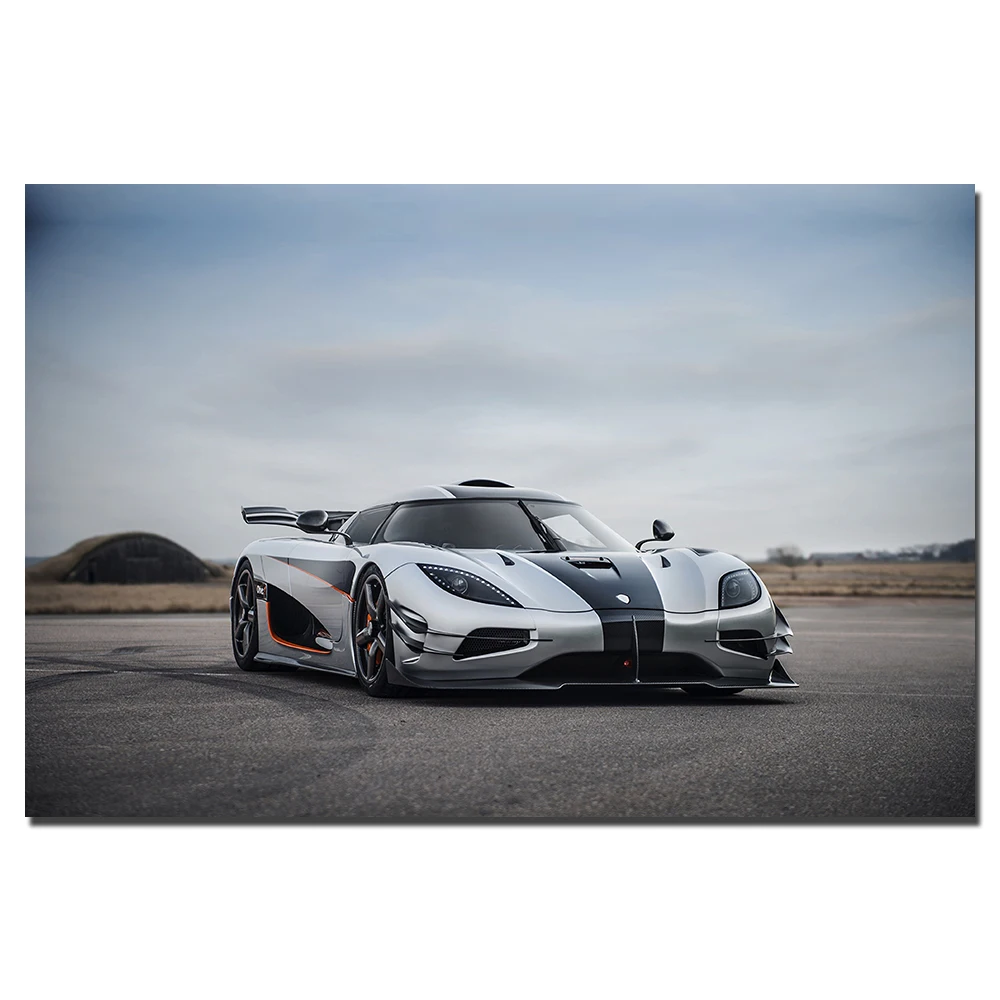 Koenigsegg Agera плакат с суперкаром холст ткань печать живопись стены искусства