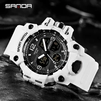 sanda men military watches g style white sport watch led digital 50m waterproof watch s shock male clock relogio masculino