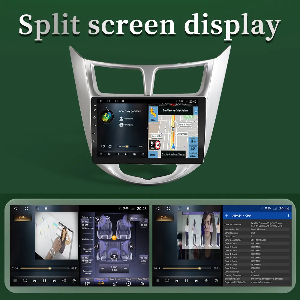 Автомагнитола на Android 10 0 с 8 ядерным процессором мультимедийной навигацией и DSP
