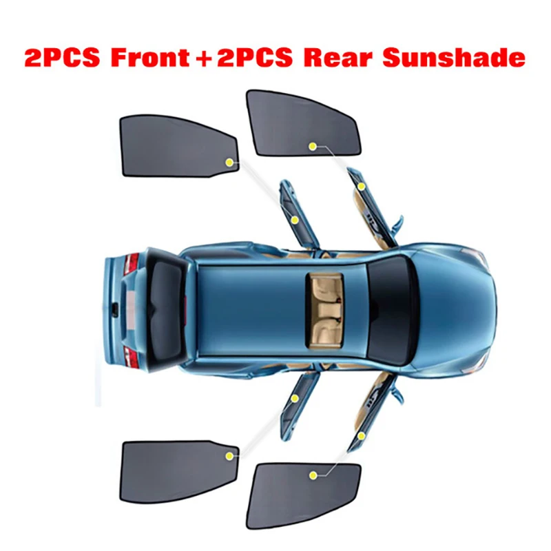 WENLO 4Pcs Magnetic Car Front Side Window Sunshade For Subaru Forester LEVORG OUTBACK WRX STI XV Sun Shade Curtain | Автомобили и