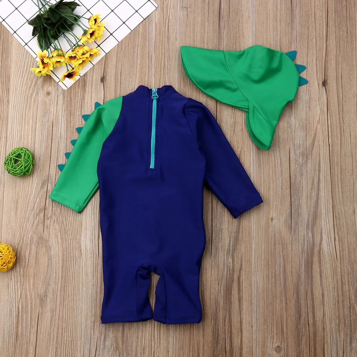Summer Kid Boy Dinosaur One-piece Swimsuit Swimwear UV Sun Protection Swimming Costume Bathing Suit Outfit |