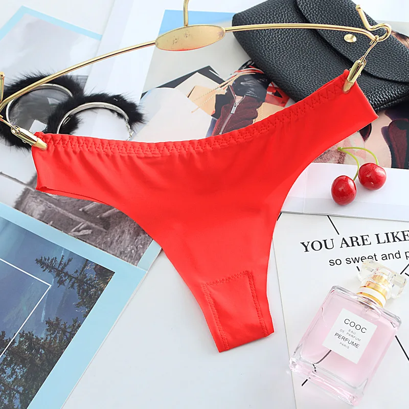 Точечное цельнокроеное женское нижнее белье без следов из ледяного шелка