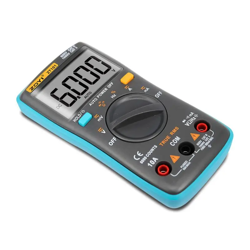 

ZOYI ZT101 Digital Multimeter Backlight A-C/D-C Ammeter 6000 counts A-C/D-C Ammeter Voltmeter Ohm Portable Meter Voltage Meter
