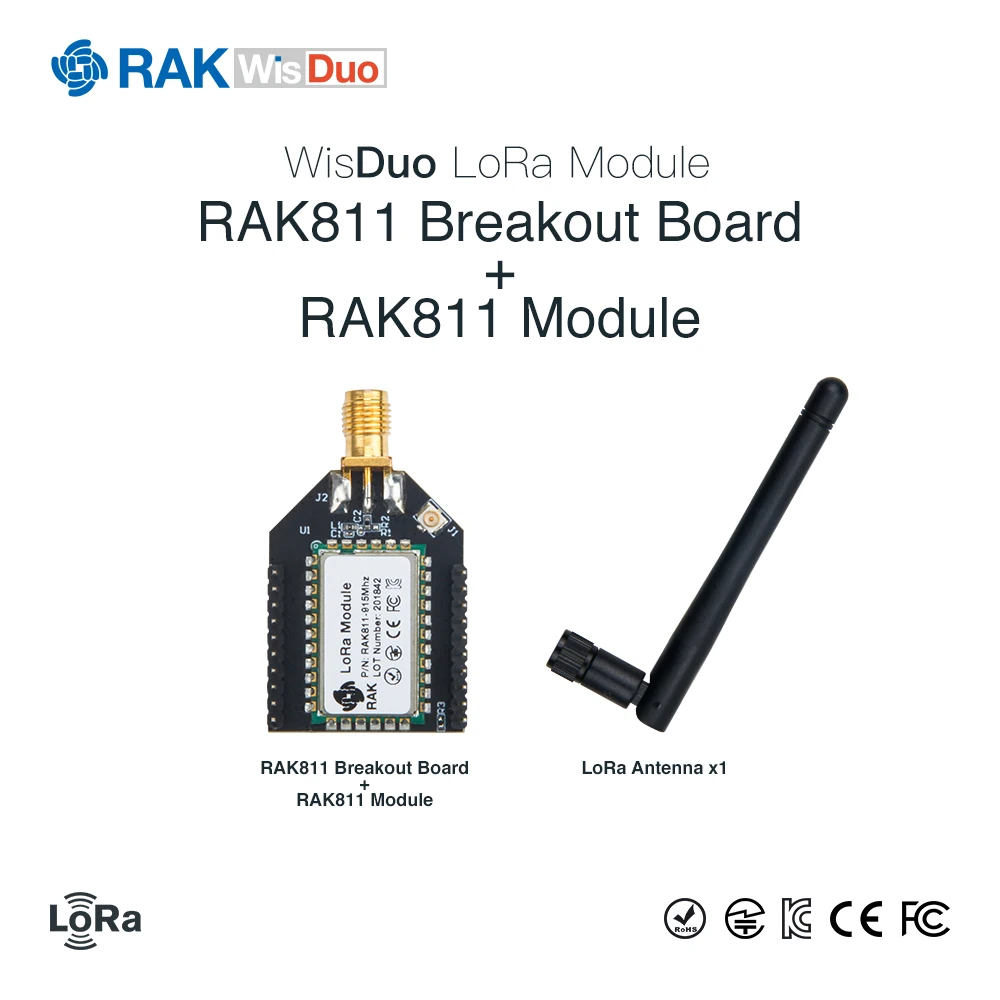 RAK811 Breakout PCB SX1276 LoRa узел WiFi модуль с открытым исходным кодом разработка тестовая