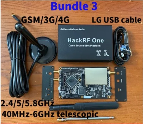bundle 3 HackRF одно программное обеспечение с открытым исходным кодом радио Платформа 1 МГц-6 ГГц SDR макетная плата полный корпус корпуса из алюминиевого сплава - Цвет: bundle 3