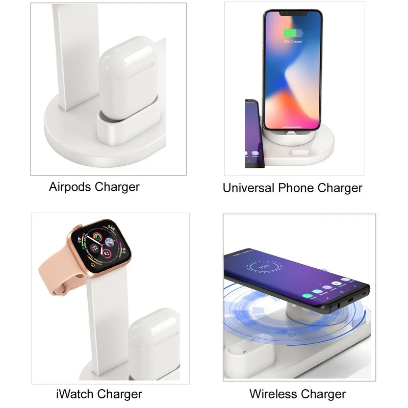 wireless charger stand suitable for iwatch airpods of apple mobile phones multifunctional mobile phone wireless charging base free global shipping