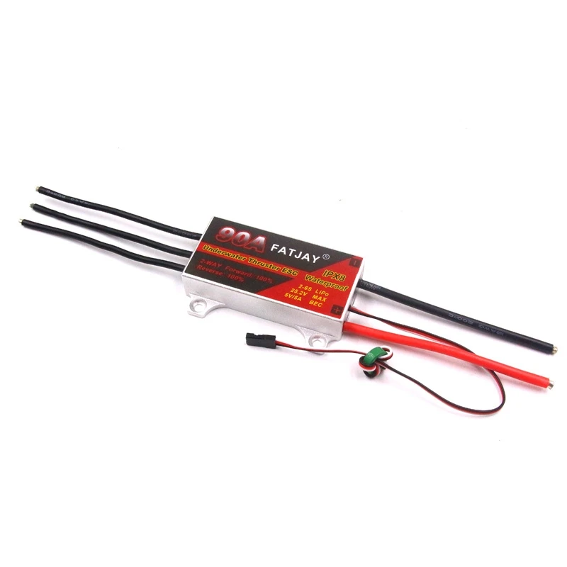 IPX8 24V 90A Водонепроницаемый 100 м подводный бесщеточный 2-полосная ESC Алюминий сплава