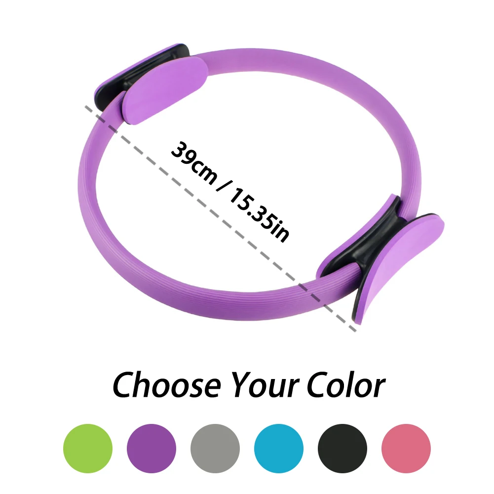 

Pilates Ring Yoga Fitness Women Girls 38cm Circle Magic Dual Exercise Home Gym Workout Sports Body Resistance Lose Weight