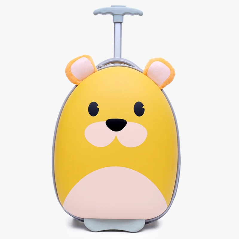Children's trolley suitcase boy cartoon suitcase plush bear large-capacity trolley suitcase girl 2-6 grade student backpack
