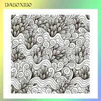 daboxibo turbulent splash clear stamps for diy scrapbookingcard makingphoto album silicone decorative crafts 13x13
