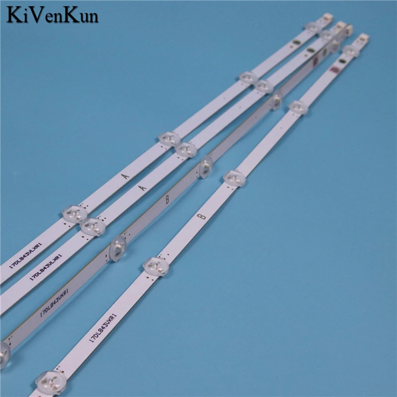 TV LED Backlight Strips For SEG 43SC7600 LED Bars Kit Bands 17DLB43VLXR1 LB43007 V0_04_38S Ruler VES430UNDL-2D-N01