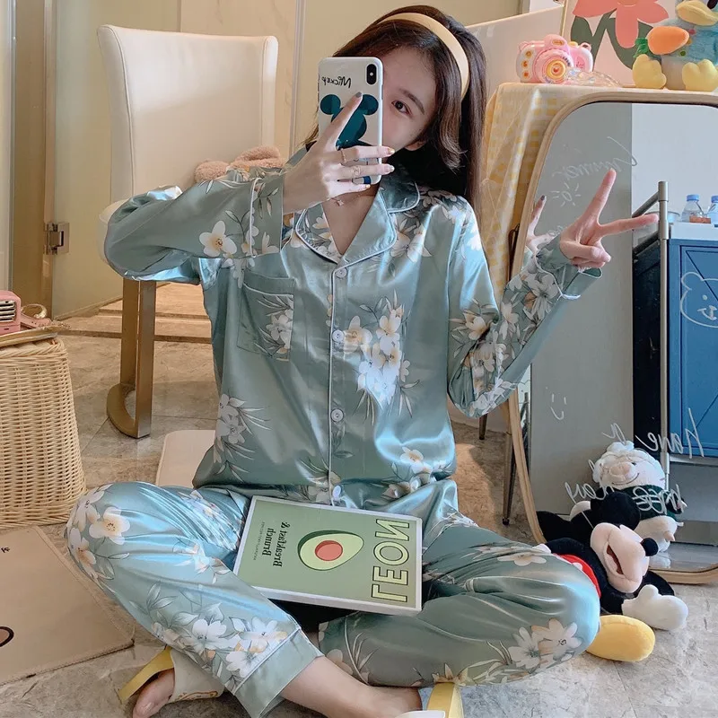 Женские атласные костюм ночная рубашка шелковая ночнушка Одежда Домашняя одежда