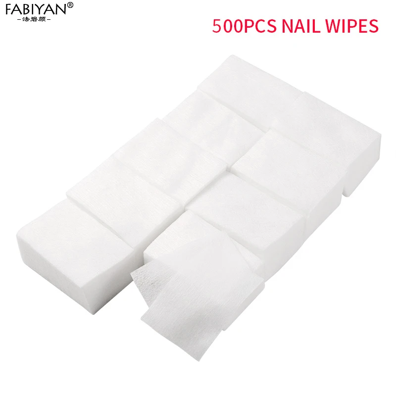 500 шт./лот хлопковые салфетки для дизайна ногтей советы удаления лака маникюра