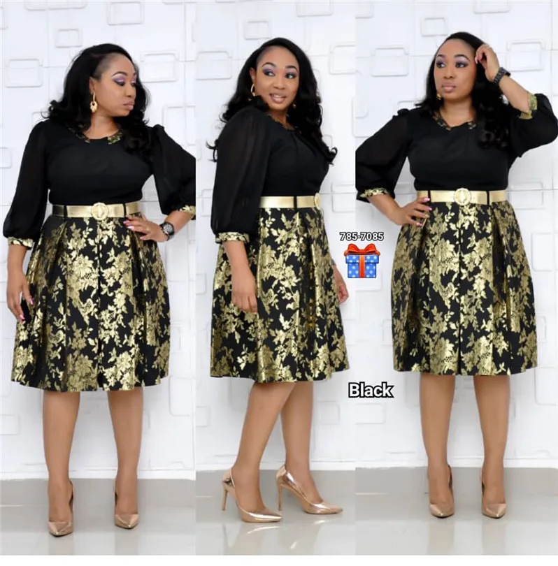 Африканские платья для женщин Африканский принт миди лето осень платье Дашики до