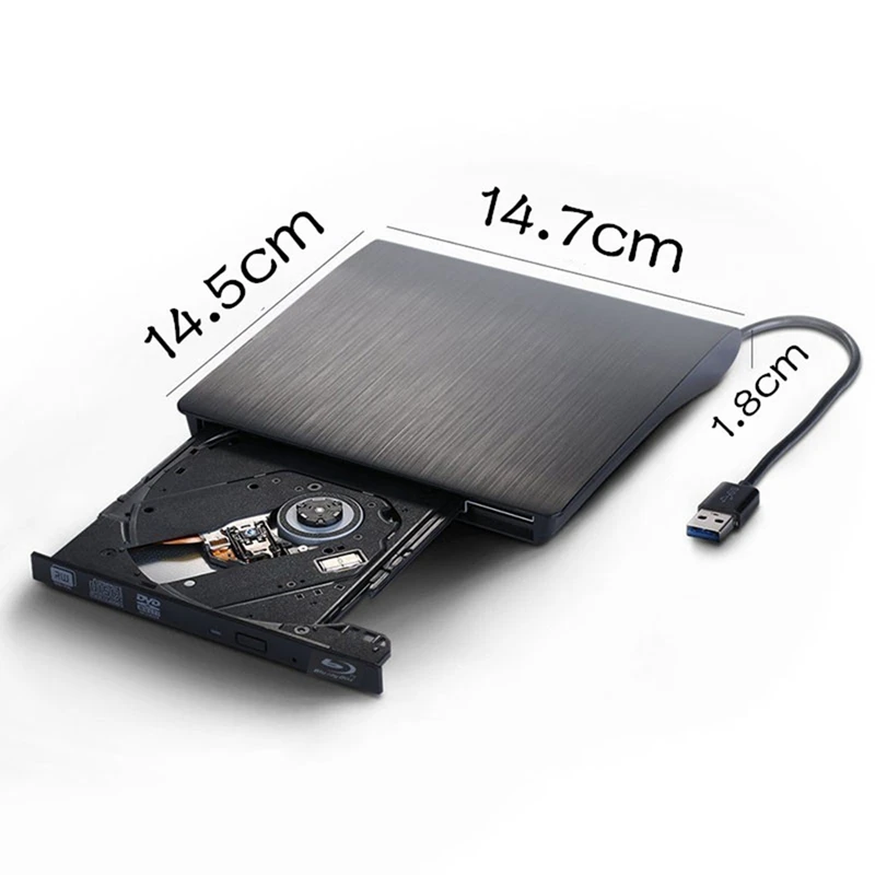 Внешний Bluray DVD привод USB 3 0 тонкий Blu Ray 3D CD диск для ноутбука Mac Настольный Windows OS Linux