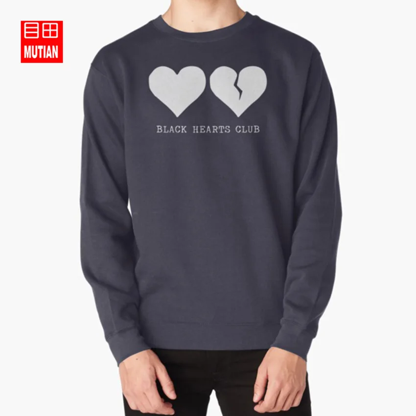 navy-sweatshirt Yungblud/черные Клубные Толстовки с капюшоном с сердечками, yungblud, черные сердечки, Клубные, yungblud yung blud, Рекс, оранжевый графство, любовь, вы женитесь - Цвет: navy-sweatshirt