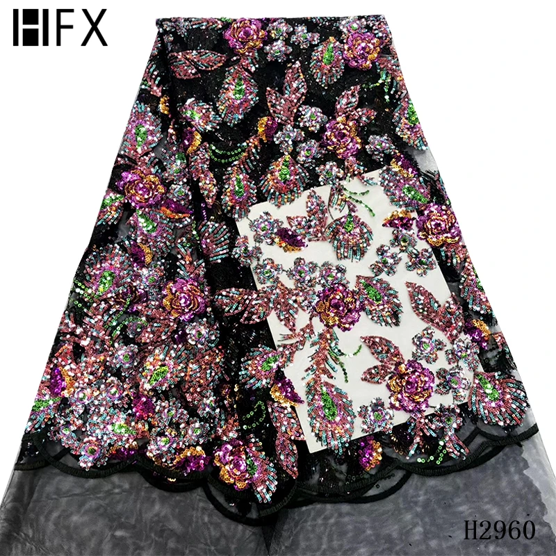 HFX новейшие африканские шнурки 2020 высококачественные кружевные ткани с