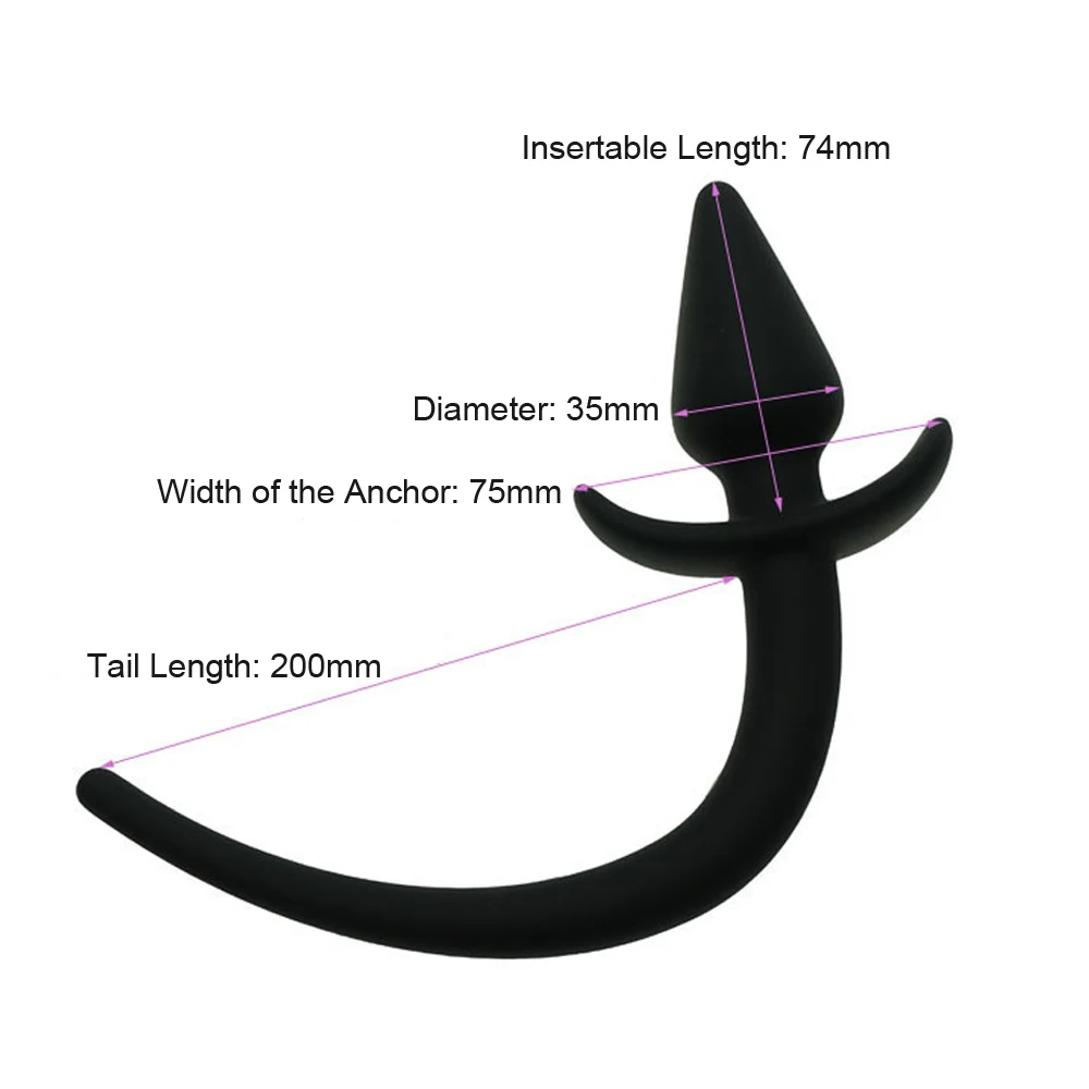 Силиконовая Анальная пробка с хвостом собаки Анальный Эспандер для женщин и