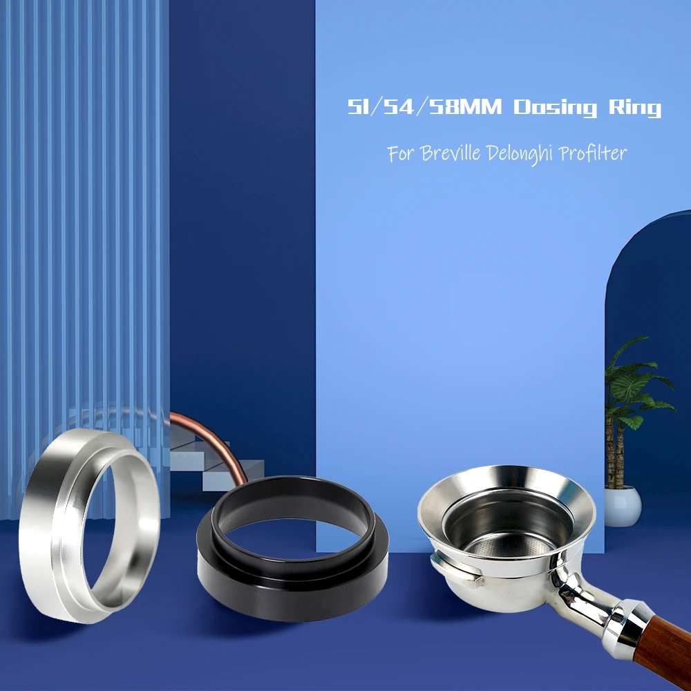 

51mm 54mm 58mm Breville Delonghi Krups Aluminum Dosing Ring With Magnet For Brewing Bowls Coffee Tampering Espresso Barista Tool