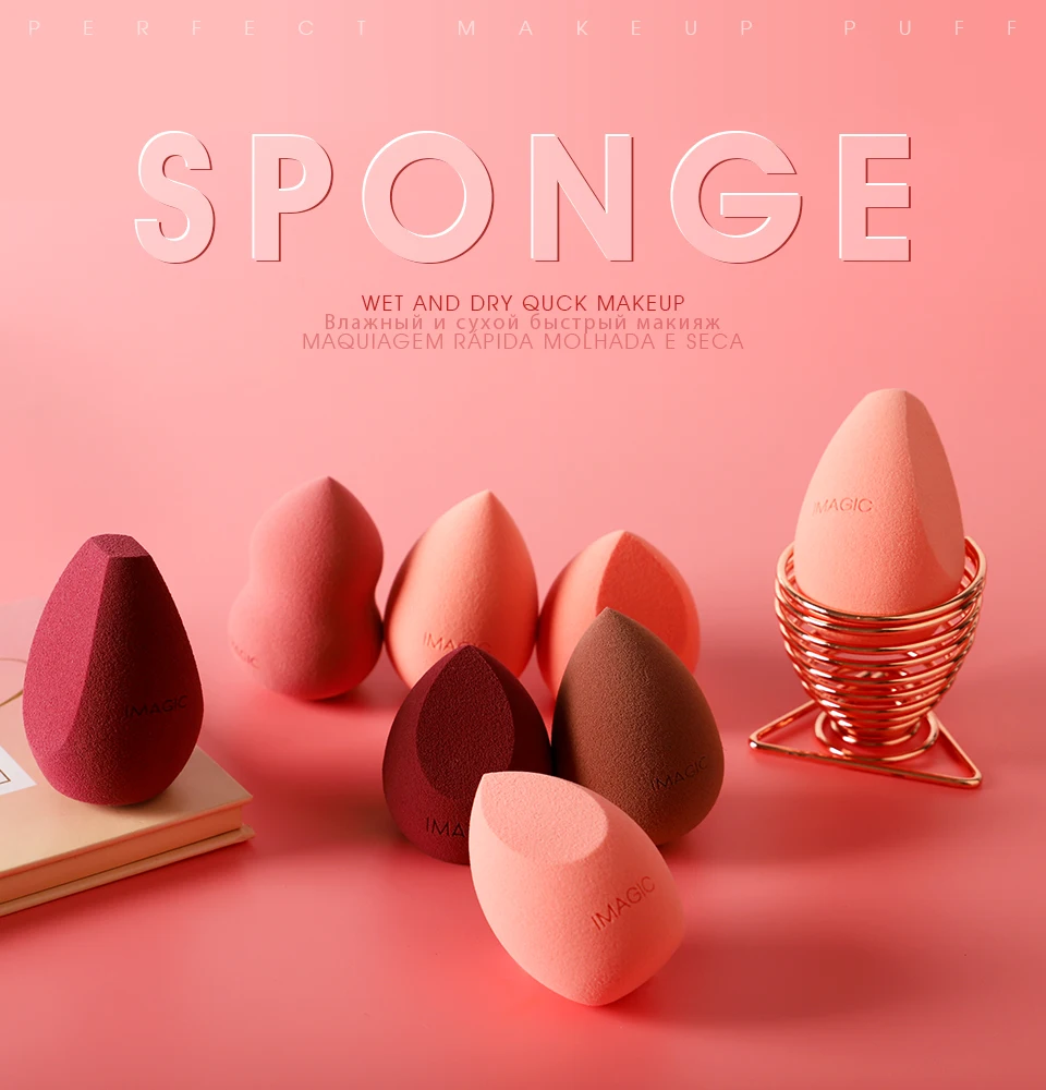 

IMAGIC Makeup Sponge Cosmetic Puff Sponge Foundation Makeup Puff Beauty Cosmetic Powder Smooth Make Up Sponge