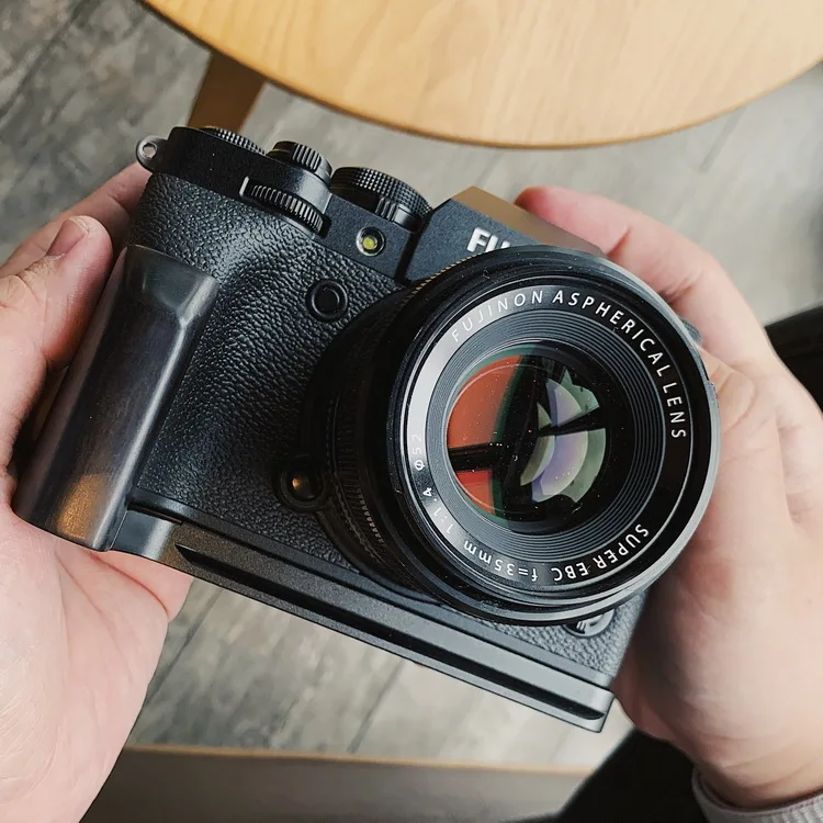 Дизайн для Fuji XT4 Fujifilm черная деревянная + алюминиевая БЫСТРОРАЗЪЕМНАЯ L Пластина