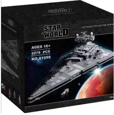 

In Stock 81098 Star Compatible 75252 Imperial Star Destroyer UCS Fighters Buidling Blocks Bricks Educational Toys Birthday Gifts