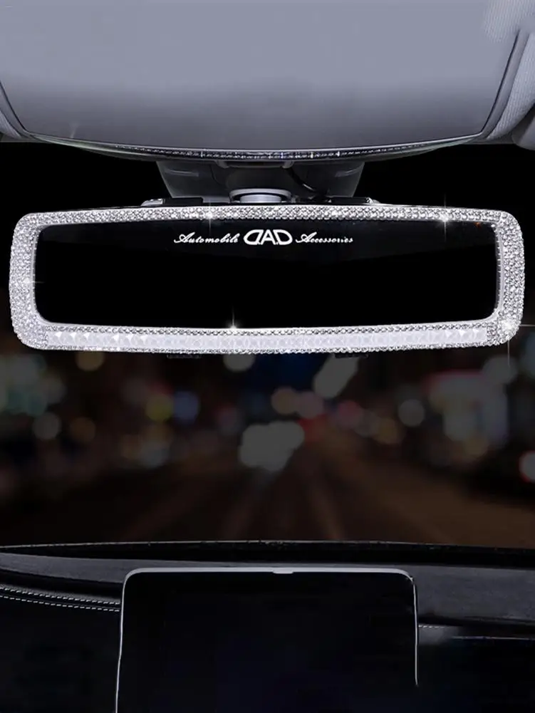 Внутреннее зеркало заднего вида Стразы крышка Кристальное украшение алмазное