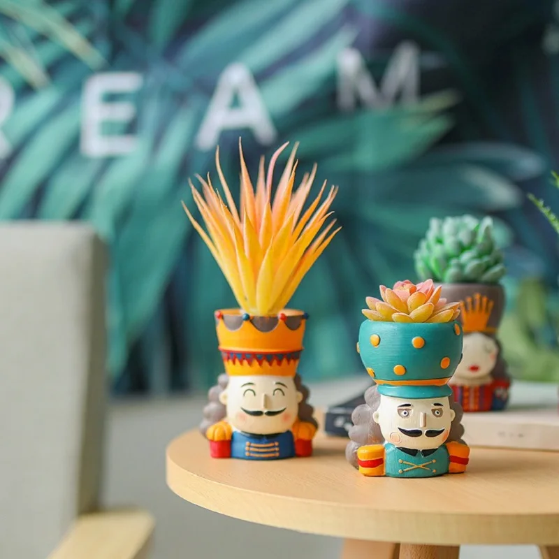 Грецкий орех в сказочном стиле Смолы Цветочный Горшок Кашпо для суккулентных