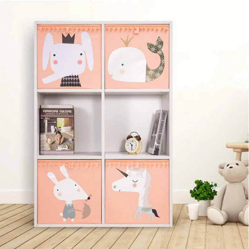 2020 New Cube Folding Storage Box For Kids Toys Organizer Clothes Underwear Socks Bins 33 x 33cm Boxes | Дом и сад